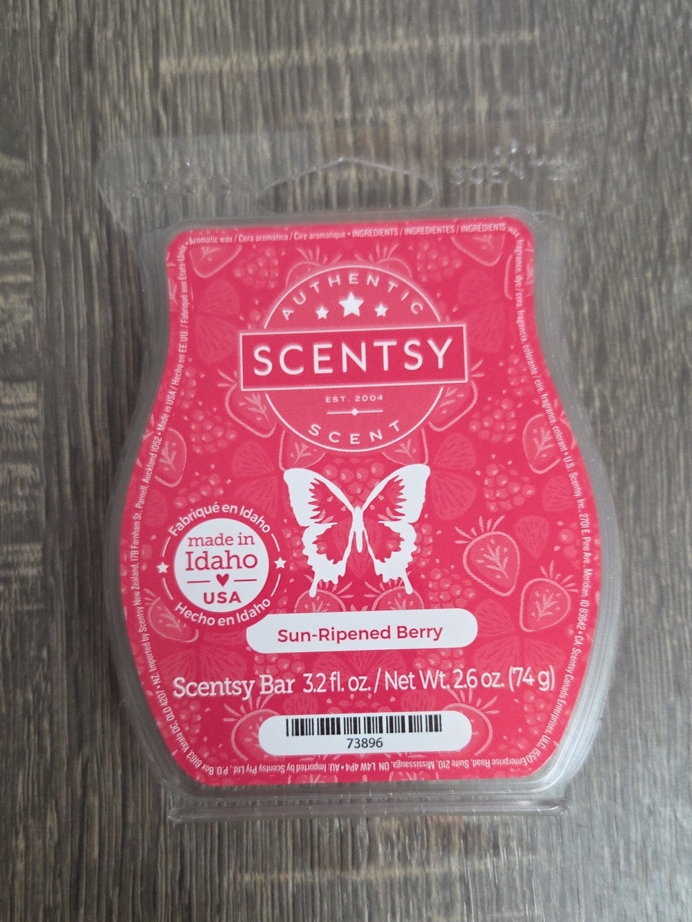 Scentsy Sun-Ripened Berry Wax Bar - Pink